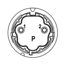 M18 2 Kontak Panel Tip Erkek P Dizilim 180° (Düz) Konnektör  TE CONNECTİVİTY INTERCONTEC  C33A151NN00000103000 - 2
