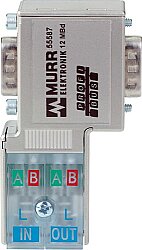 55586 PROFIBUS-PLUG-MALE (SUB-D) 90° WITH PG Cut clamp for rigid and flexible wires