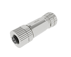 M12 4 PİN DİŞİ DÜZ METAL D KOD  KONNEKTÖR OLVO