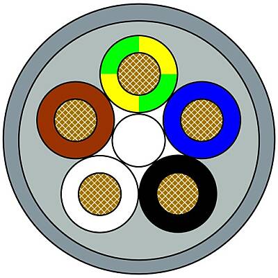 7000-00000-9655000 Cable PUR 5x1.0 gy 50m - 1