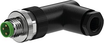 7000-08431-0000000 M8 male 90° A-cod. screw terminal 3-pol., 0,14 - 0,5mm², 2,5 - 5mm - 1