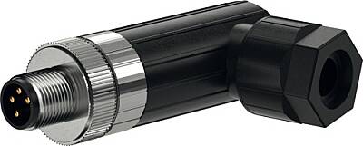 7000-08455-0000000 M8 male 90° A-cod. Push-Lock 4-pol., 0,14 - 0,5mm², 3,5 - 5,5 mm - 1