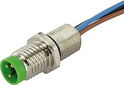 7000-08552-9700100 M8 male recept. A-cod. front PUR-wires 3x0.25 1m