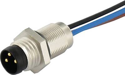 7000-08561-9710020 M8 male recept. A-cod. rear Wire 4x0.25 0.2m - 1