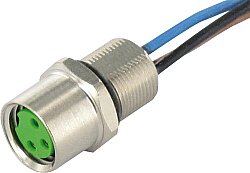 7000-08571-9700200 M8 female recept. A-cod. front PUR-wires 3x0.25 2m