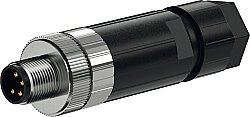 7000-08615-0000000 M8 male 0° A-cod. Push-Lock 4-pol., 0,14 - 0,5mm², 3,5 - 5,5 mm