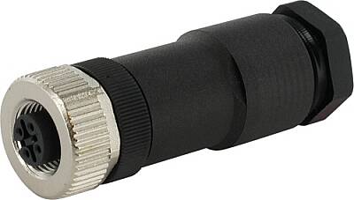 7000-12945-0000000 M12 female 0° A-cod. screw terminal 4-pol., max. 1,5mm², 8 - 10mm - 1