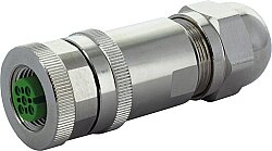 7000-13402-0000000 M12 female 0° A-cod. screw terminal 5-pol., max. 0,75mm², 6 - 8mm, shielded