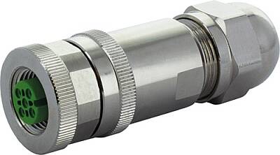 7000-13402-0000000 M12 female 0° A-cod. screw terminal 5-pol., max. 0,75mm², 6 - 8mm, shielded - 1