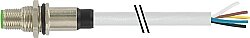 7000-13607-2150200 M12 male recept. A-cod. rear PVC 5x0.34 gy UL/CSA 2m