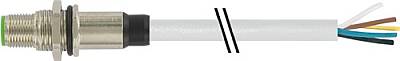 7000-13607-2150200 M12 male recept. A-cod. rear PVC 5x0.34 gy UL/CSA 2m - 1