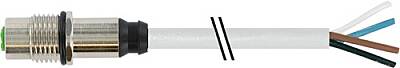 7000-13617-2140100 M12 female recept. A-cod. rear PVC 4x0.34 gy UL/CSA 1m - 1