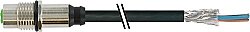 7000-13621-6020300 M12 female recept. A-cod. shielded rear PVC 5x0.34 shielded bk UL/CSA 3m