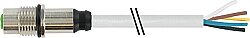 7000-13627-2150500 M12 female recept. A-cod. rear PVC 5x0.34 gy UL/CSA 5m