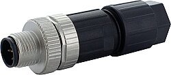 7000-13801-0000000 M12 male 0° A-cod. Push-Lock 4-pol., 0,14 - 0,75mm², 4 - 8mm