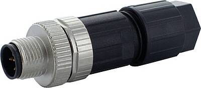 7000-13801-0000000 M12 male 0° A-cod. Push-Lock 4-pol., 0,14 - 0,75mm², 4 - 8mm - 1