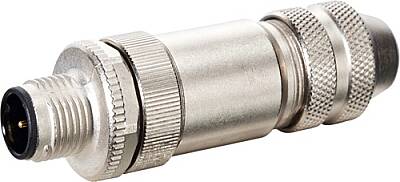 7000-14005-0000000 M12 male 0° B-cod. screw terminal shielded 2-pol., max. 0.75mm², 6 - 8mm, shielded - 1