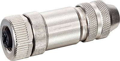 7000-14021-0000000 M12 female 0° B-cod. screw terminal shielded 5-pol., max. 0.75mm², 6 - 8mm, shielded - 1