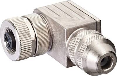 7000-14035-0000000 M12 female 90° B-cod. screw terminal shielded 2-pol., max. 0.75mm², 6 - 8mm, shielded - 1