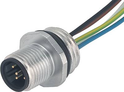 7000-14121-9750100 M12 male recept. B-cod. front PUR-wires 5x0.34 1m - 1