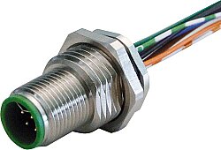 7000-15605-9420030 M12 male recept. Y-cod. rear PP-wires AWG20/26 0.3m