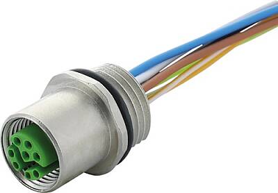 7000-15621-9420050 M12 female recept. Y-cod. front PP-wires AWG20/26 0.5m - 1