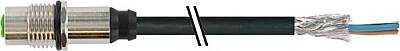 7000-15671-8050300 M12 female recept. Y-cod. shielded rear PUR AWG20/26 shielded bk UL/CSA+drag ch. 3m - 1