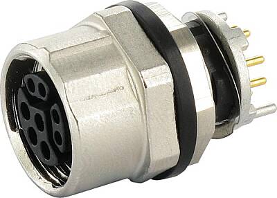 7000-15701-0000000 M12 female receptacle 0° Y-cod. solder terminal - 1