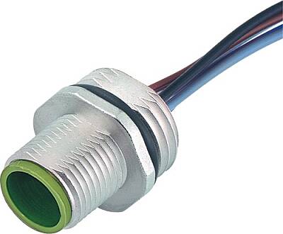 7000-17161-9030100 M12 male recept. A-cod. front PVC-wires 8x0.25 1m - 1
