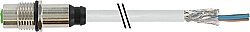 7000-17191-2910150 M12 female recept. A-cod. shielded rear PUR 8x0.25 shielded gy UL/CSA+drag ch. 1.5m