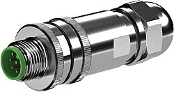 7000-17341-0000000 M12 male 0° A-cod. screw terminal 8-pol., max. 0.5mm², 6 - 8mm, shielded