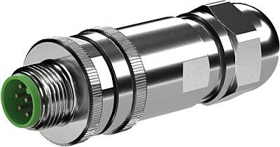 7000-17341-0000000 M12 male 0° A-cod. screw terminal 8-pol., max. 0.5mm², 6 - 8mm, shielded - 1