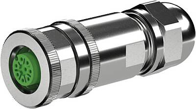 7000-17361-0000000 M12 female 0° A-cod. screw terminal 8-pol., max. 0.5mm², 6 - 8mm, shielded - 1