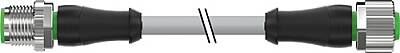 7000-40021-2140060 M12 male 0° / M12 female 0° A-cod. PVC 4x0.34 gy UL/CSA 0.6m - 1