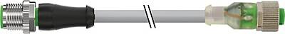 7000-40042-2350700 M12 male 0° / M12 female 0° A-cod. LED PUR 5x0.34 gy UL/CSA+drag ch. 7m - 1