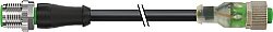 7000-40042-6350200 M12 male 0° / M12 female 0° A-cod. LED PUR 5x0.34 bk UL/CSA+drag ch. 2m - 2