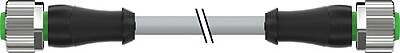 7000-40051-2350100 M12 female 0° / M12 female 0° A-cod. PUR 5x0.34 gy UL/CSA+drag ch. 1m - 1