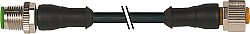 7000-40061-6330800 M12 male 0° / M12 female 0° A-cod. PUR 3x0.34 bk UL/CSA+drag ch. 8m - 2
