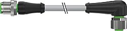 7000-40101-2134000 M12 male 0° / M12 female 90° A-cod. PVC 3x0.34 gy UL/CSA 40m - 1