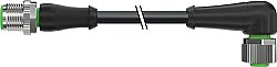 7000-40121-6140800 M12 male 0° / M12 female 90° A-cod. PVC 4x0.34 bk UL/CSA 8m