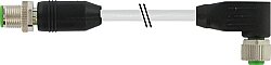 7000-40121-8621100 M12 male 0° / M12 female 90° A-cod. PUR 4x0.75 gy UL/CSA 11m - 1