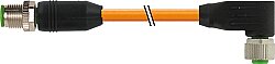 7000-40141-4880200 M12 male 0° / M12 female 90° A-cod. PUR 5x0.34 or UL/CSA+robot+drag ch. 2m - 2
