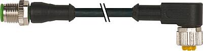 7000-40162-6130600 M12 male 0° / M12 female 90° A-cod. PVC 3x0.34 bk UL/CSA 6m - 1
