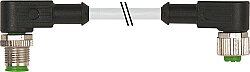 7000-40301-2130060 M12 male 90° / M12 female 90° A-cod. PVC 3x0.34 gy UL/CSA 0.6m