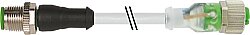 7000-40311-2341660 M12 male 0° / M12 female 0° A-cod. LED PUR 4x0.34 gy UL/CSA+drag ch. 16.6m