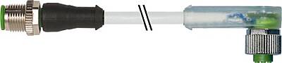 7000-40321-2332500 M12 male 0° / M12 female 90° A-cod. LED PUR 3x0.34 gy UL/CSA+drag ch. 25m - 1