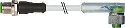 7000-40341-2540500 M12 male 0° / M12 female 90° A-cod. LED PUR 4x0.34 gy UL/CSA+robot+drag ch. 5m
