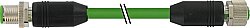 7000-40501-8200900 M12 male 0° / M12 female 0° A-cod. shielded PUR 4x0.34 shielded gn 9m