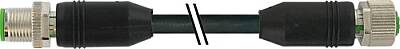 7000-40521-6420600 M12 male 0° / M12 female 0° A-cod. shielded PUR 5x0.34 shielded bk UL/CSA+drag ch. 6m - 1