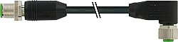 7000-40541-6421500 M12 male 0° / M12 female 90° A-cod. shielded PUR 5x0.34 shielded bk UL/CSA+drag ch. 15m